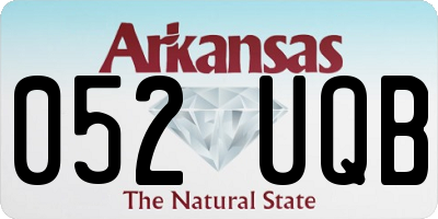 AR license plate 052UQB