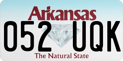 AR license plate 052UQK