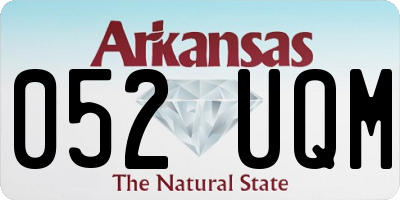 AR license plate 052UQM