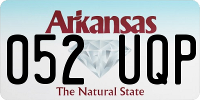 AR license plate 052UQP