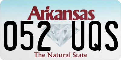 AR license plate 052UQS