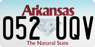 AR license plate 052UQV