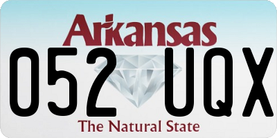 AR license plate 052UQX