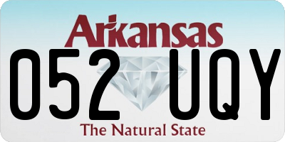 AR license plate 052UQY
