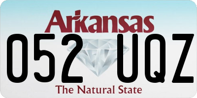 AR license plate 052UQZ