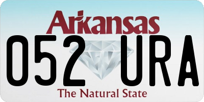 AR license plate 052URA