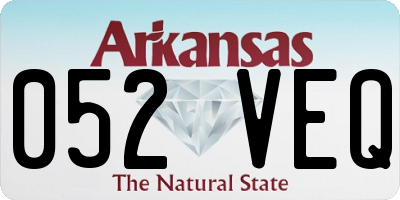 AR license plate 052VEQ