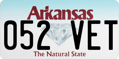 AR license plate 052VET