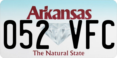 AR license plate 052VFC