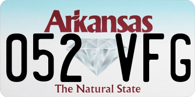 AR license plate 052VFG