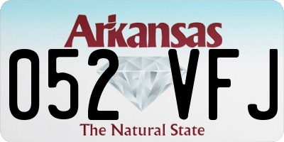 AR license plate 052VFJ