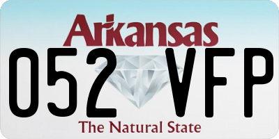 AR license plate 052VFP
