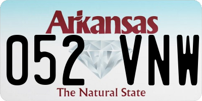 AR license plate 052VNW
