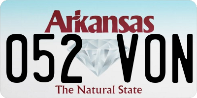 AR license plate 052VON