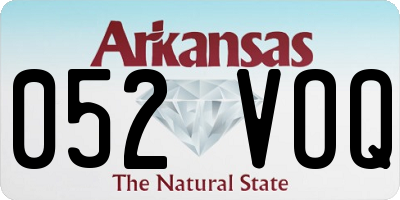 AR license plate 052VOQ