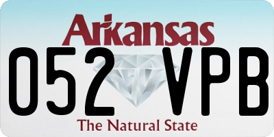 AR license plate 052VPB