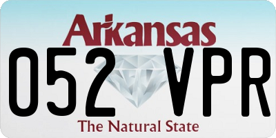 AR license plate 052VPR