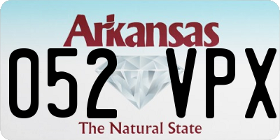AR license plate 052VPX