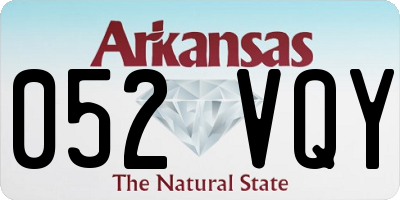 AR license plate 052VQY