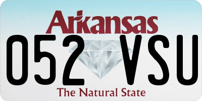 AR license plate 052VSU