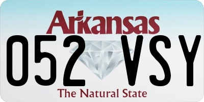 AR license plate 052VSY