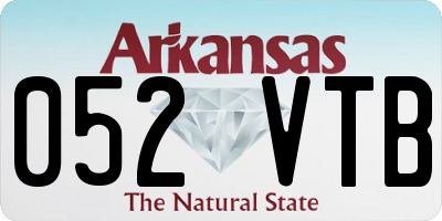 AR license plate 052VTB