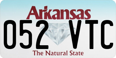AR license plate 052VTC
