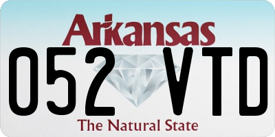AR license plate 052VTD