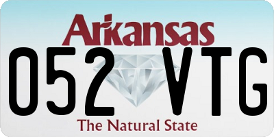 AR license plate 052VTG