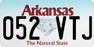 AR license plate 052VTJ