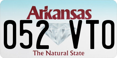 AR license plate 052VTO