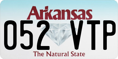 AR license plate 052VTP