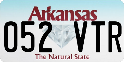 AR license plate 052VTR