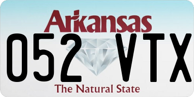 AR license plate 052VTX