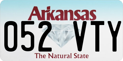 AR license plate 052VTY