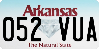 AR license plate 052VUA