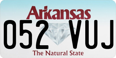 AR license plate 052VUJ