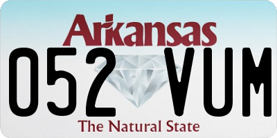 AR license plate 052VUM