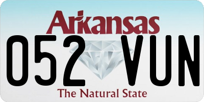 AR license plate 052VUN