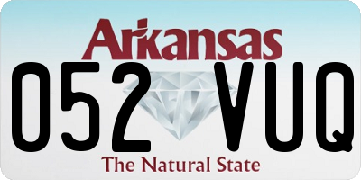 AR license plate 052VUQ