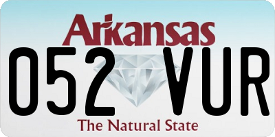AR license plate 052VUR