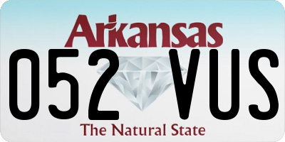 AR license plate 052VUS