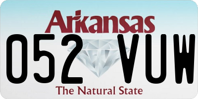 AR license plate 052VUW