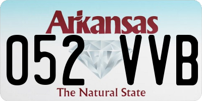 AR license plate 052VVB