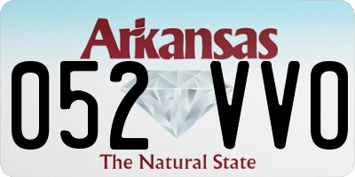 AR license plate 052VVO