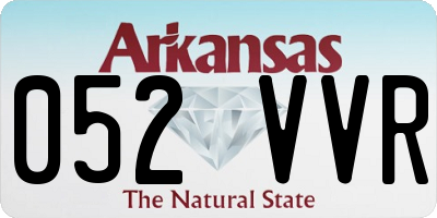 AR license plate 052VVR