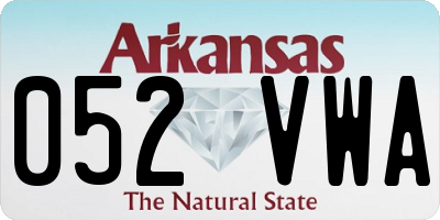 AR license plate 052VWA