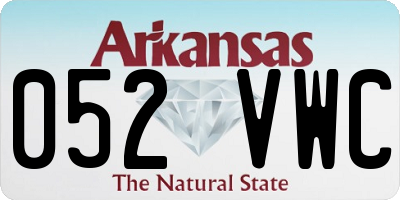 AR license plate 052VWC