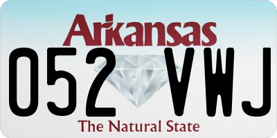 AR license plate 052VWJ