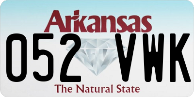 AR license plate 052VWK